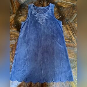 Altar'd State Navy Lace "Suede" Dress